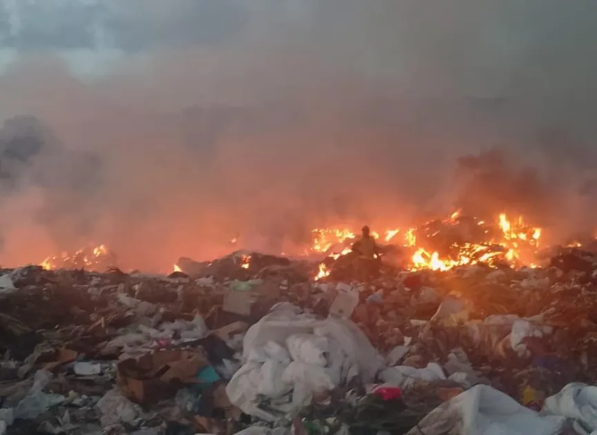 Second fire in one week erupts at Cook’s Sanitary Landfill in Antigua 