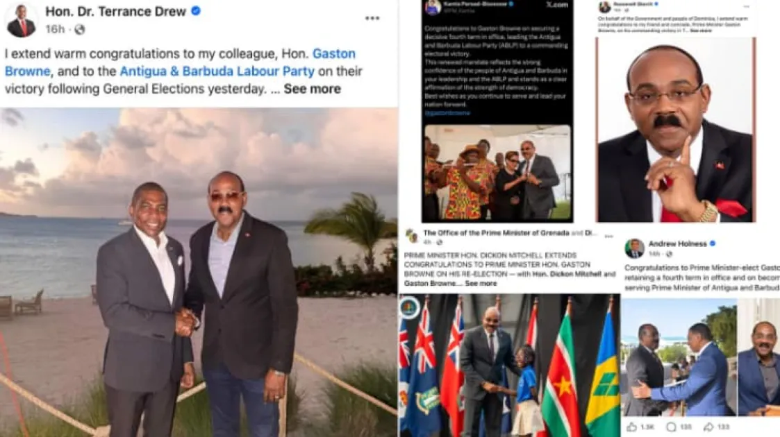 Caribbean Leaders Congratulate Gaston Browne on Landslide Election Win in...
