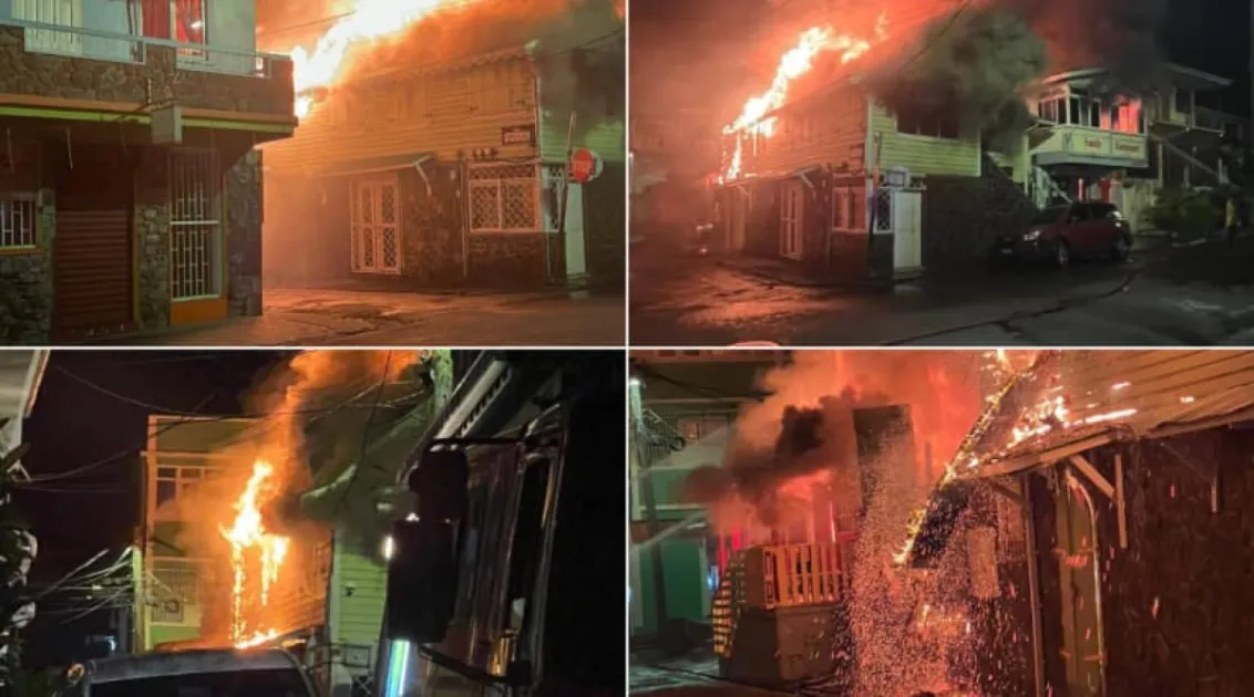 Dominica: Major fire breaks out in Roseau, affecting multiple buildings 
