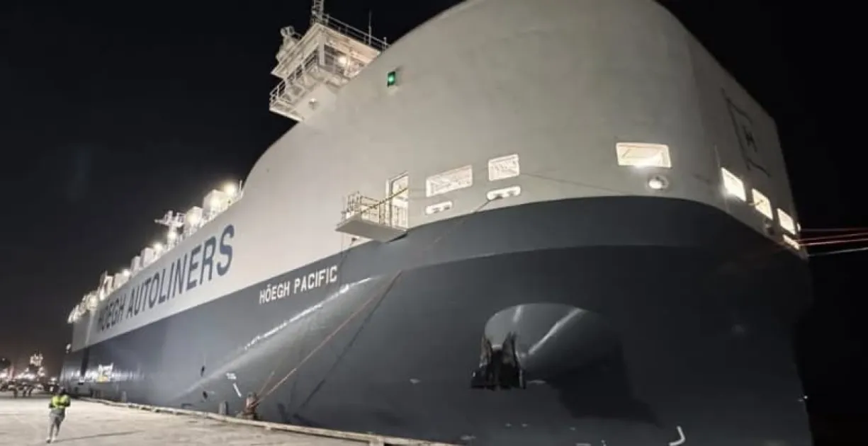 Norwegian RoRo Vessel Höegh Pacific Makes Historic First Call to Guyana with 800 Vehicles