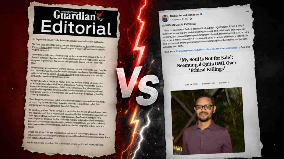 Guardian Media fires back after PM Kamla labels it a “Puppet Organisation”