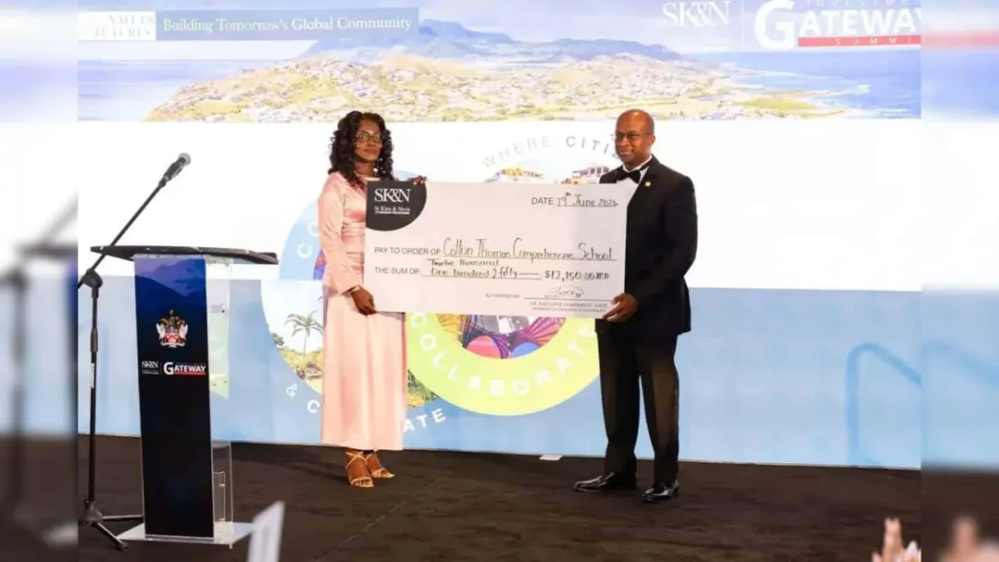 St. Kitts and Nevis CIU raises US$4,500 for Cotton Thomas School at IGS 2...
