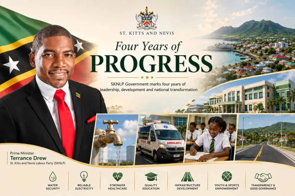St. Kitts-Nevis Labour Party marks 4 years with major gains in water, healthcare, infrastructure