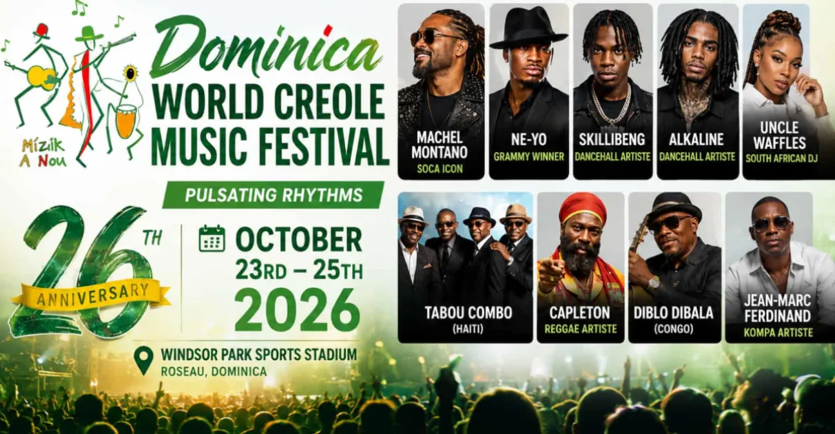 Dominica’s World Creole Music Festival announces 2026 Lineup