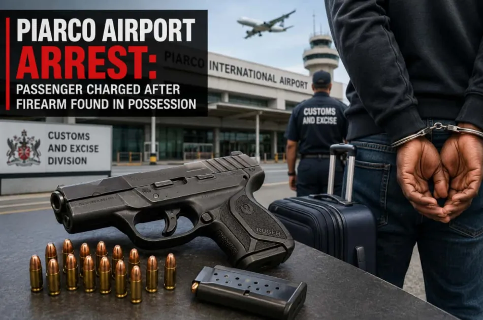 Trinidad: Passenger charged after firearm and ammunition found at Piarco Airport