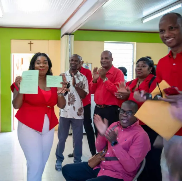 Ashma McDougall officially files nomination as DLP candidate for Roseau North
