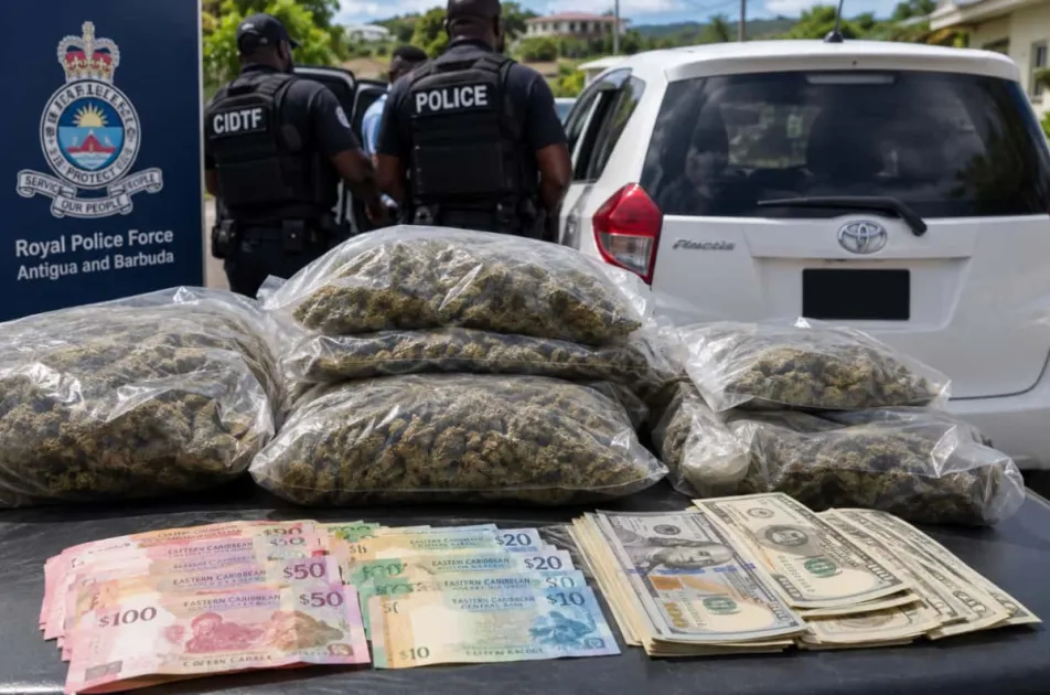 Antigua police arrest three men, seize 30 pounds of cannabis in Creekside