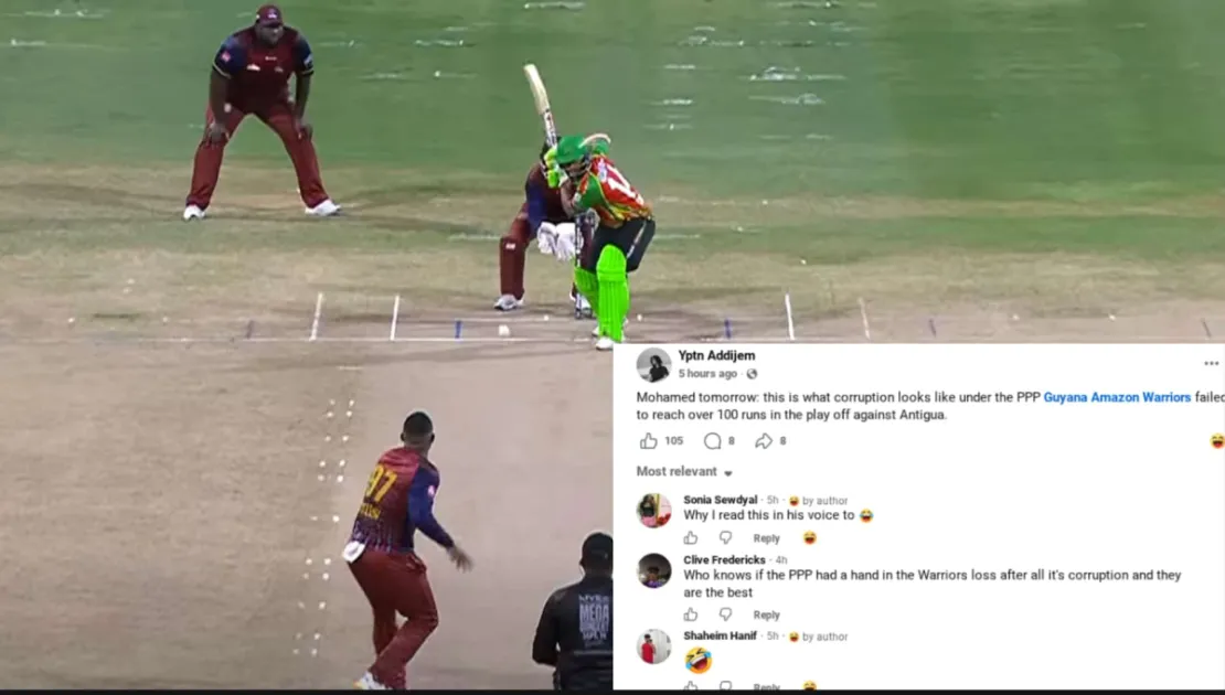 CPL 2026: Guyana Amazon Warriors’ 9-wicket defeat sparks political debate on social media