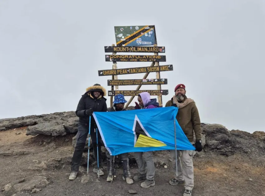 Saint Lucian humanitarian Marcus “Mufasa” Joseph completes Mount Kilimanjaro trek