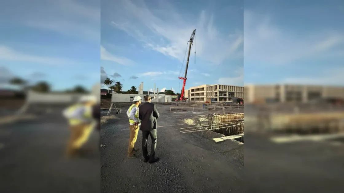 “Our Children Deserve the Very Best,” Geoffrey Hanley says New Basseterre High School is taking shape